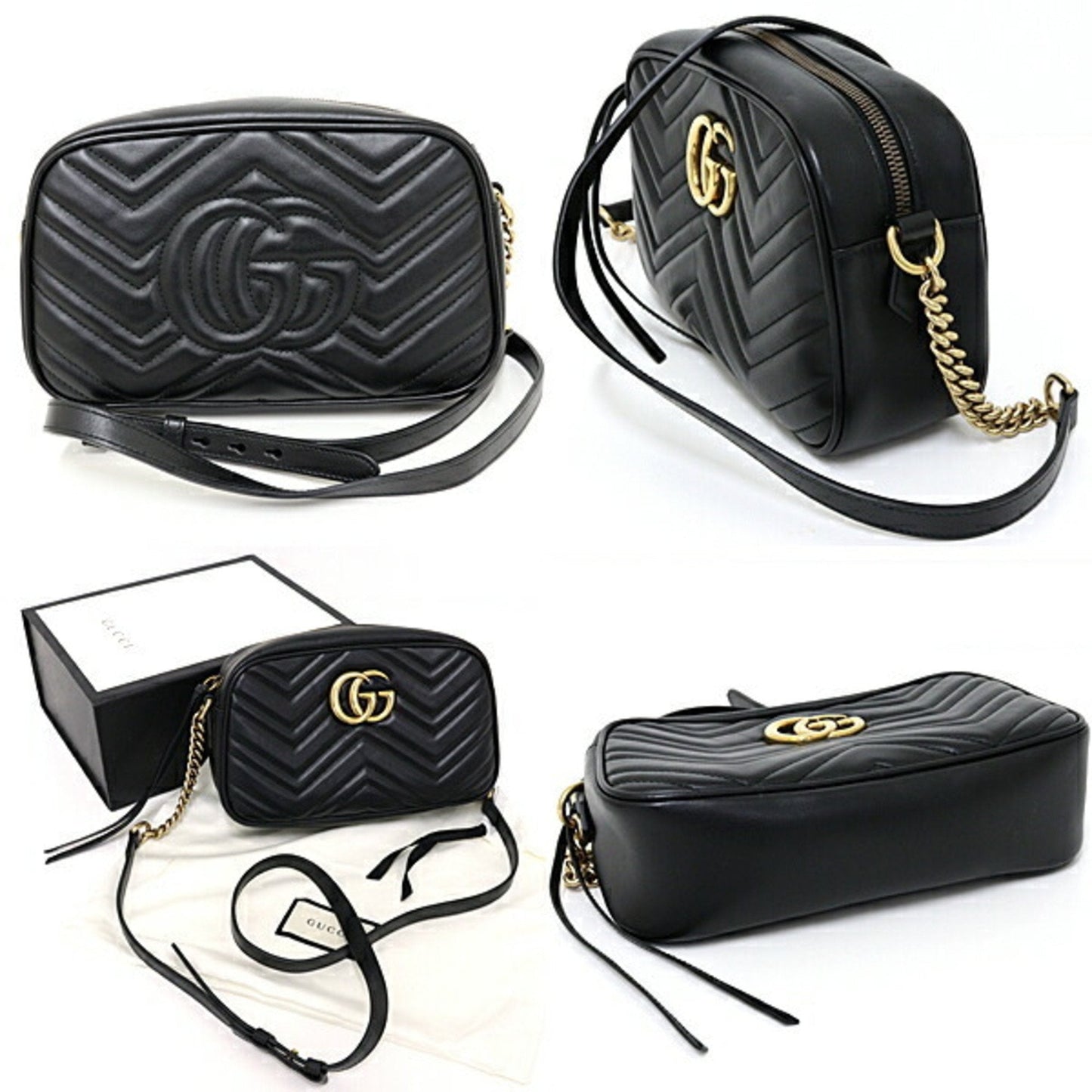 Gucci Black Quilting Leather Shoulder Bag ()
