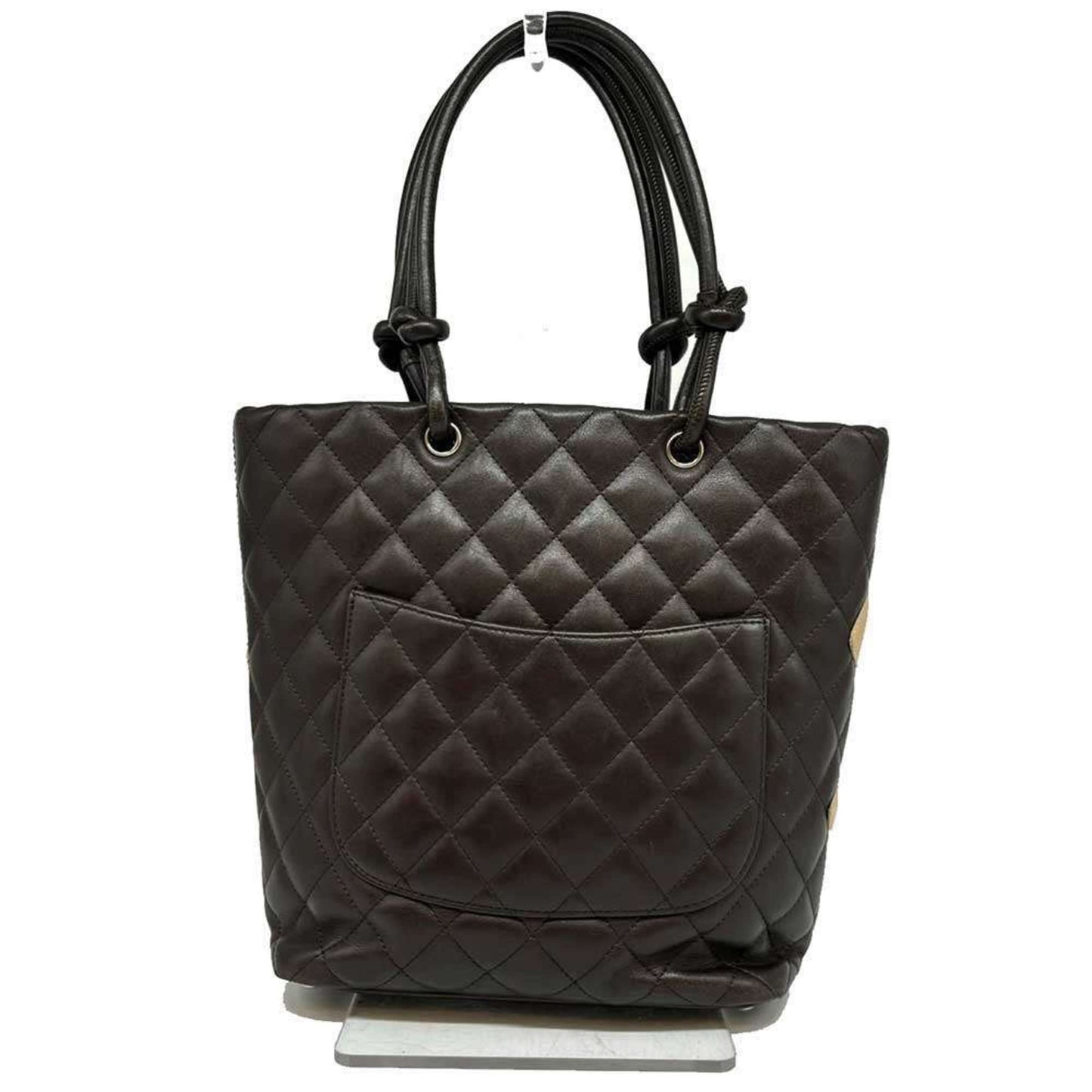 Chanel Beige Dark Brown Cambon Ligne Tote Bag ()