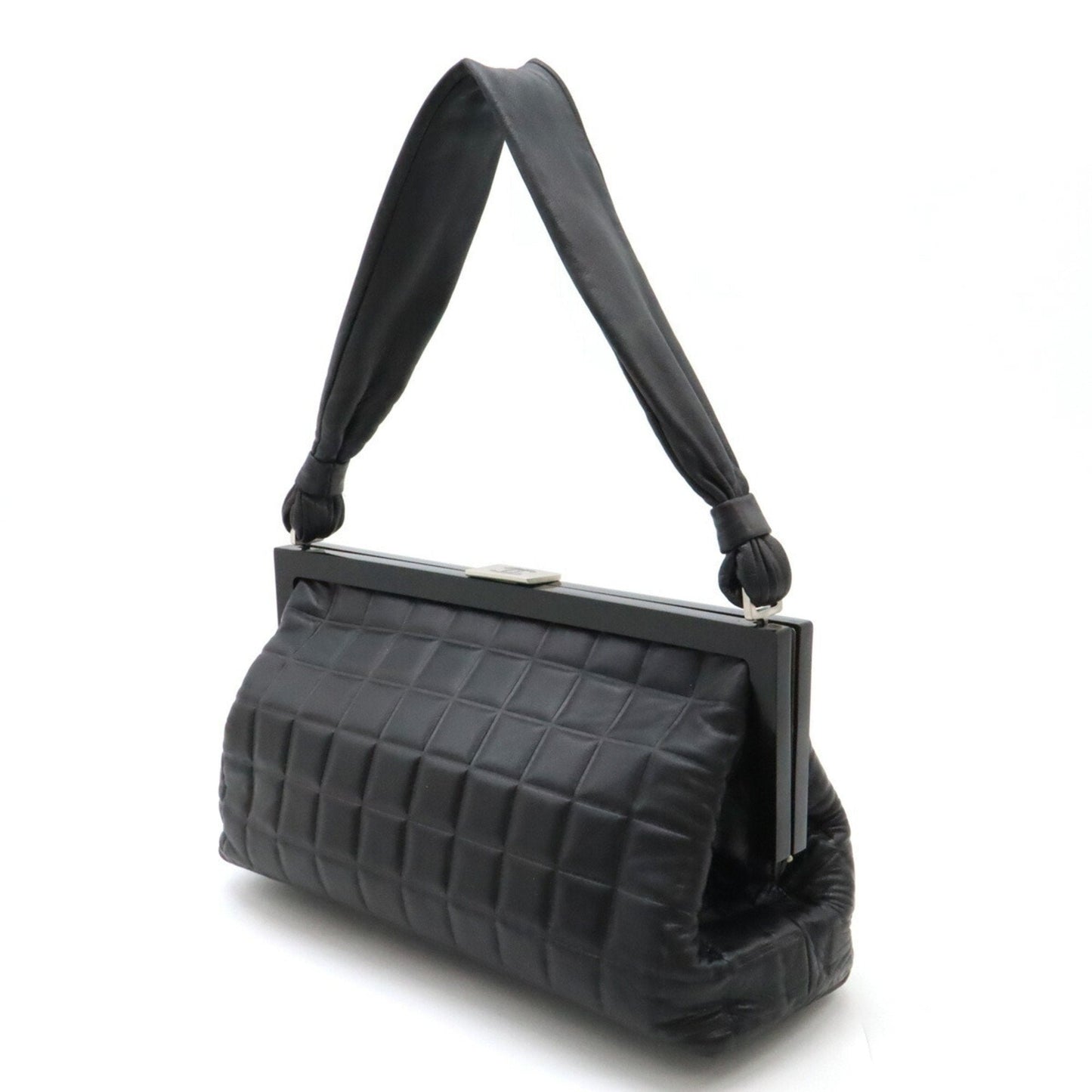 Chanel Black Leather Handbag Shoulder Bag ()