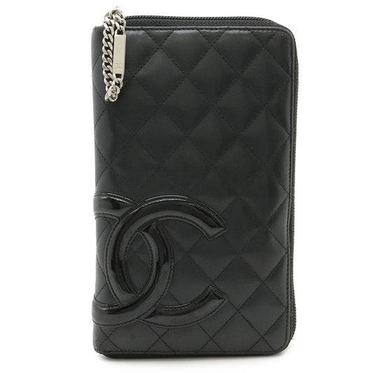 Chanel Black Pink Leather Wallet (Bi-Fold) ()