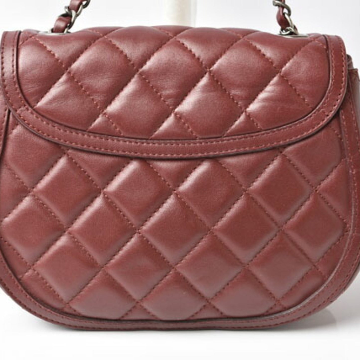 Chanel Bordeaux Saddle Bag Shoulder Bag ()