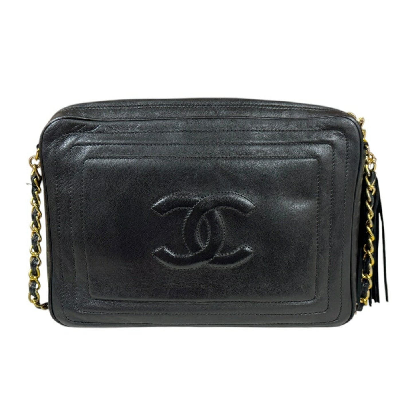 Chanel Black Leather Shoulder Bag ()