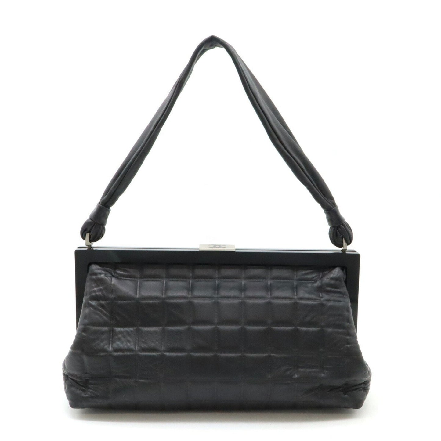 Chanel Black Leather Handbag Shoulder Bag ()