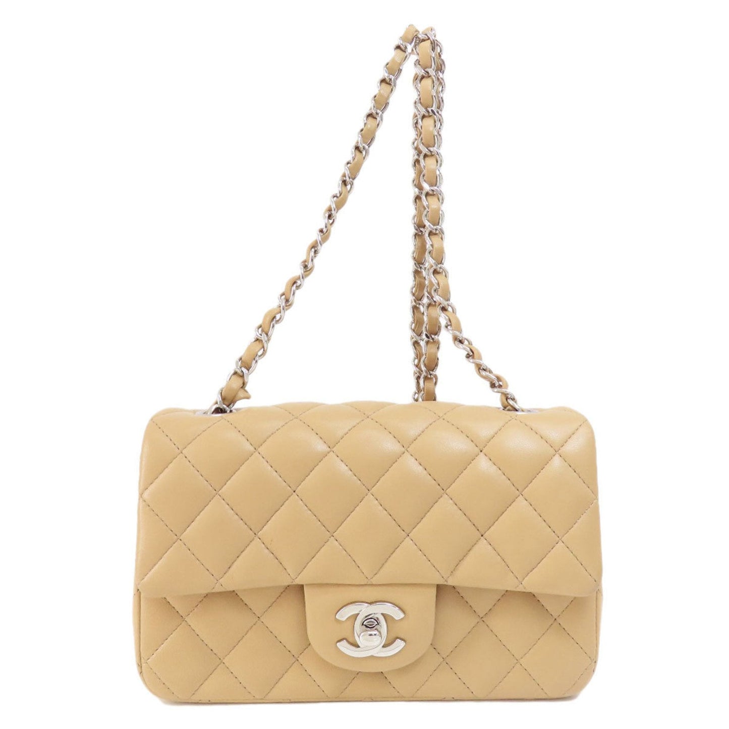 Chanel Beige Leather Shoulder Bag ()