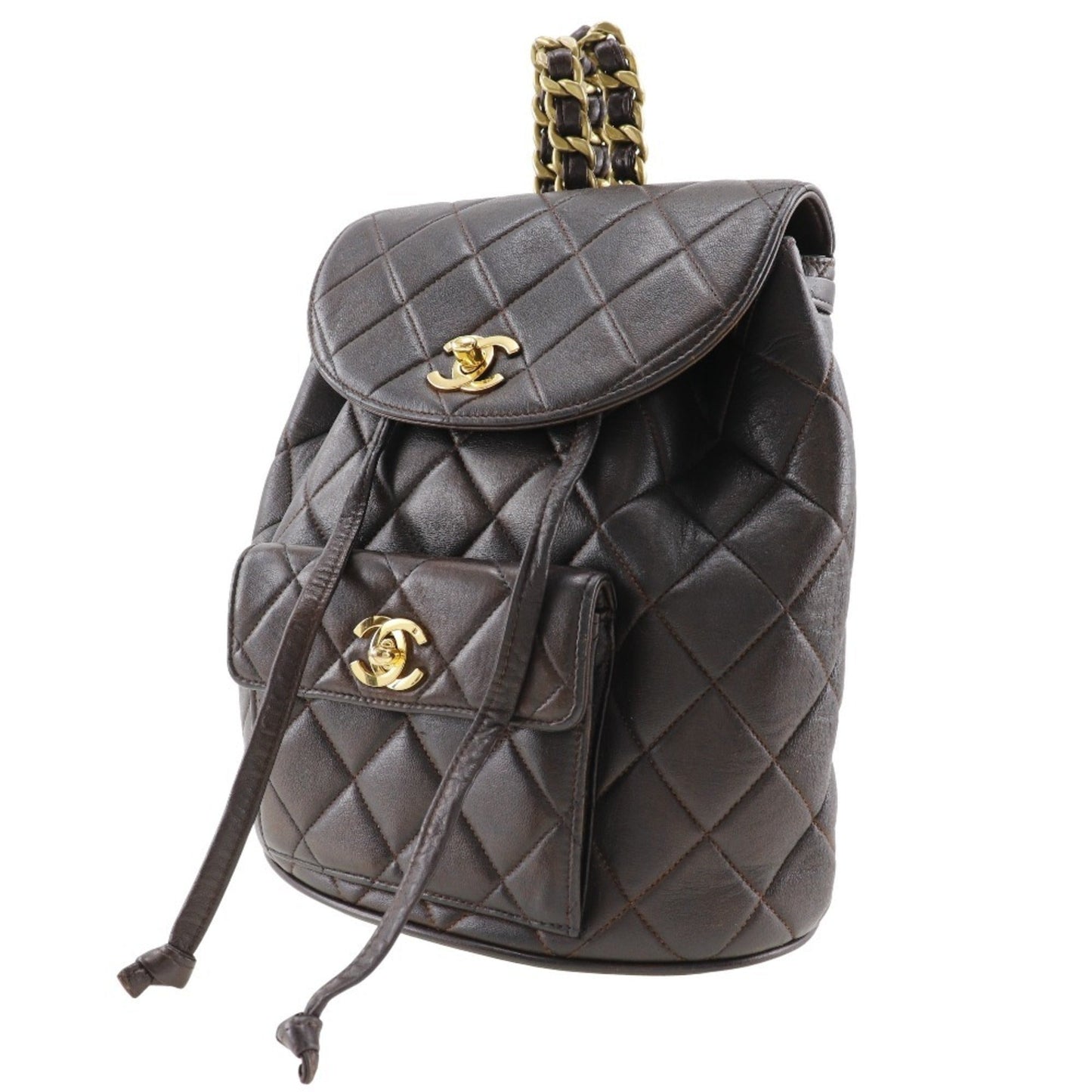 Chanel Brown Leather Backpack ()