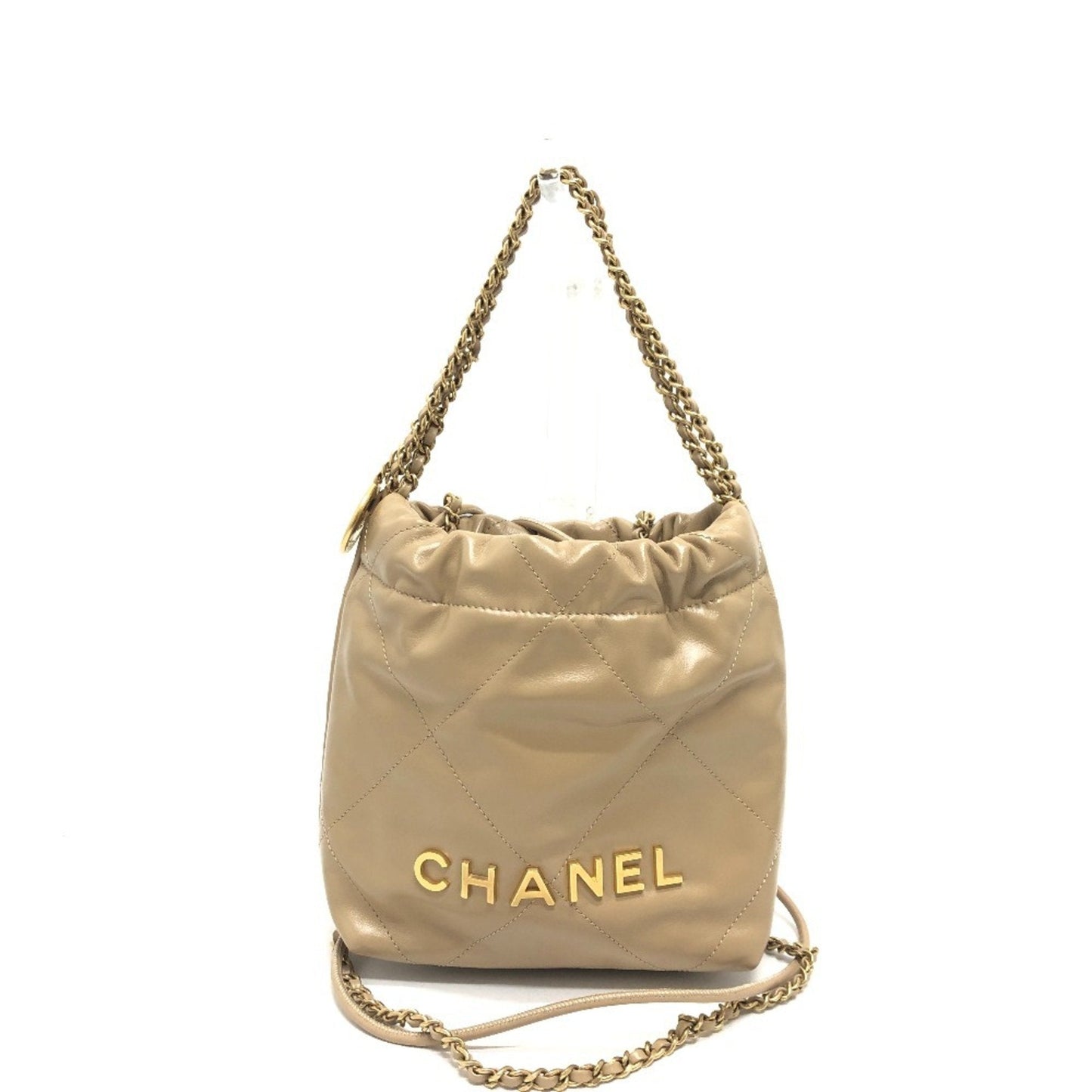 Chanel Beige Leather Shoulder Bag ()