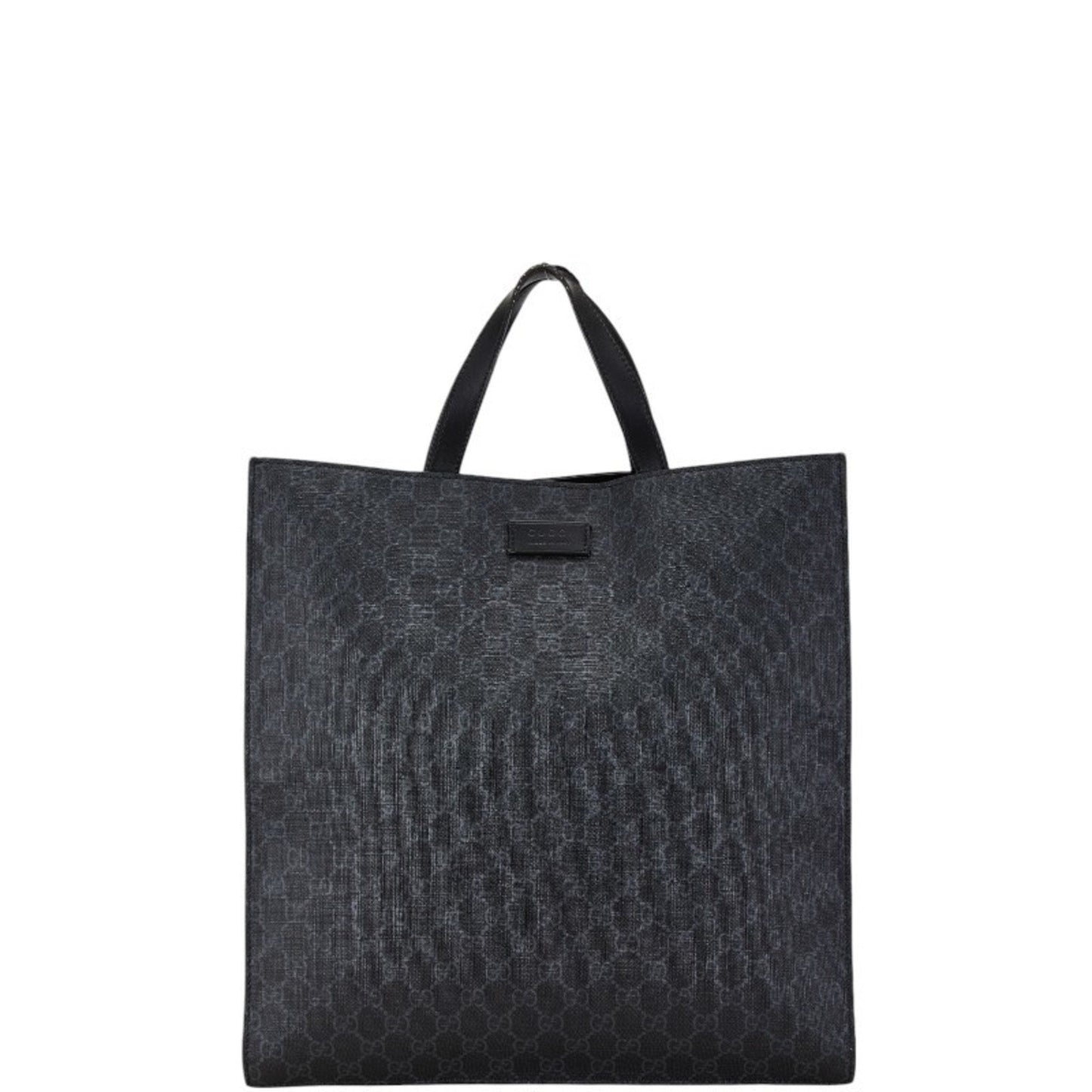 Gucci Black Gray Pvc Leather Handbag Tote Bag ()