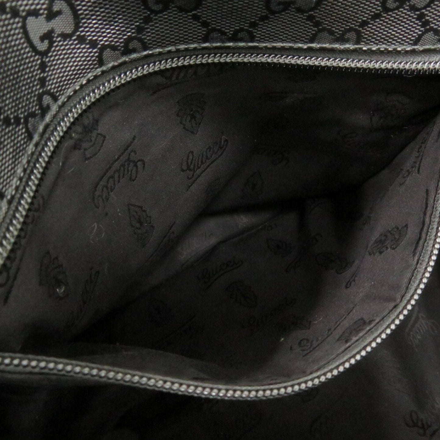 Gucci Black Coated Canvas Pvc Messenger Bag Shoulder Bag ()