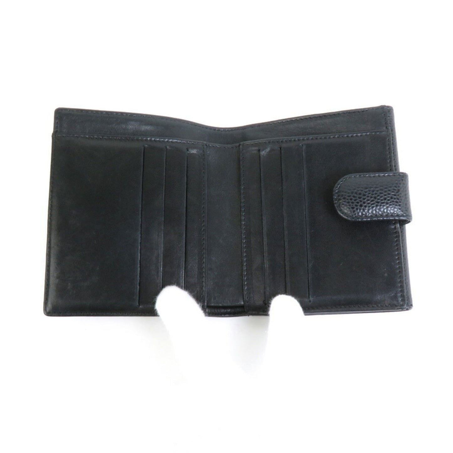 Chanel Black Leather Wallet (Bi-Fold) ()