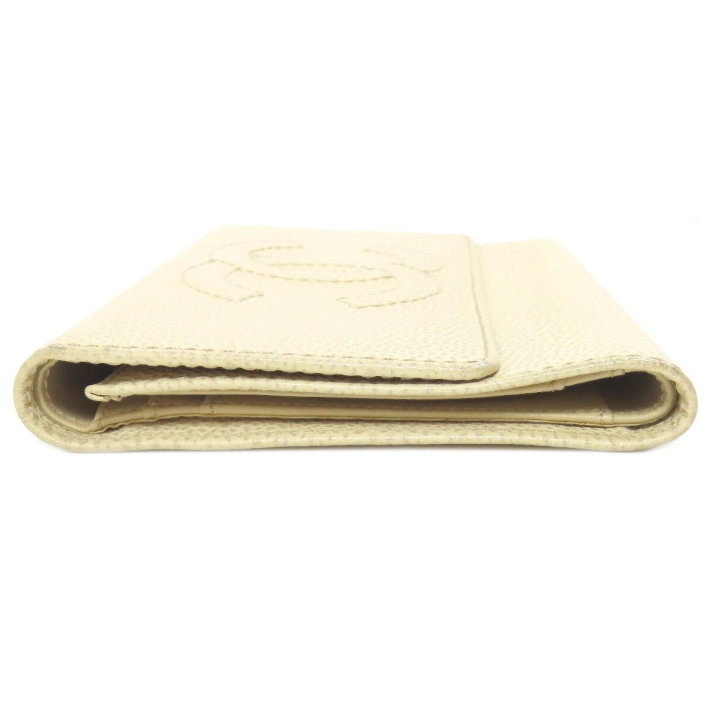 Chanel Cream Leather Wallet (Bi-Fold) ()