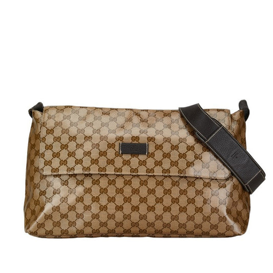 Gucci Gg Crystal Beige Leather Shoulder Bag ()