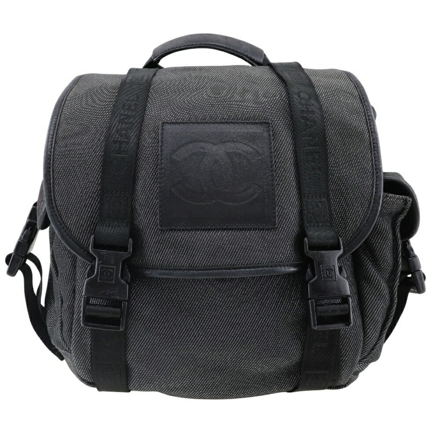 Chanel Black Canvas Backpack ()