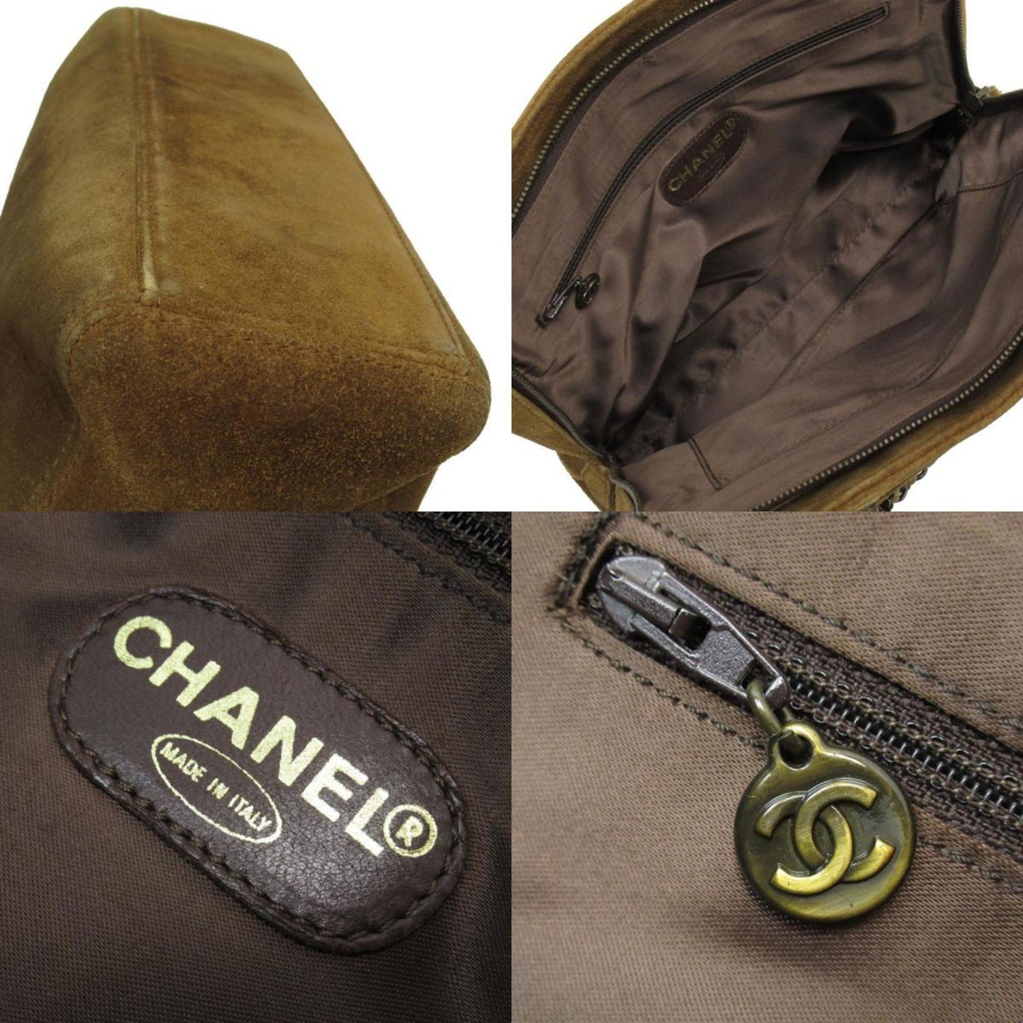 Chanel Brown Suede Handbag ()