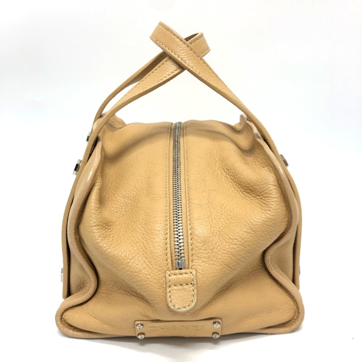 Chanel Beige Leather Boston Bag ()