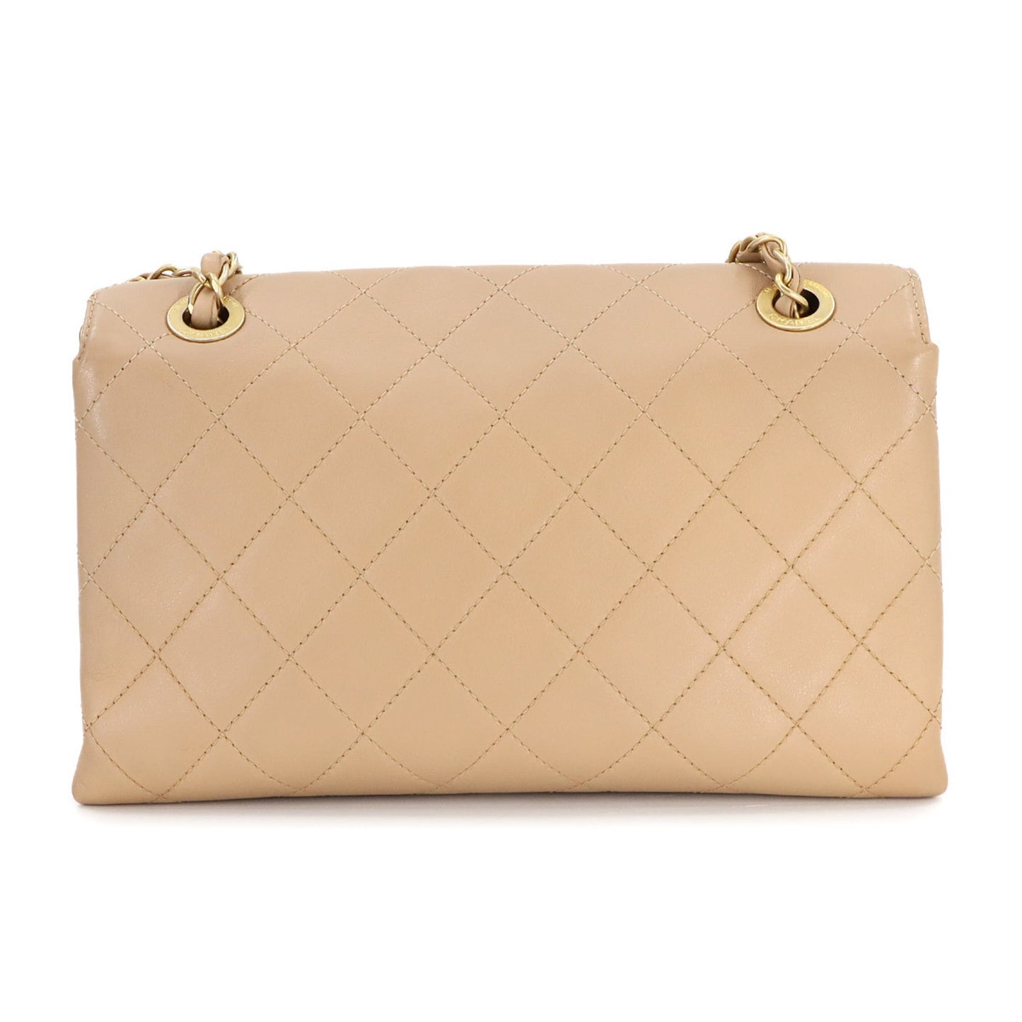 Chanel Beige Leather Shoulder Bag ()