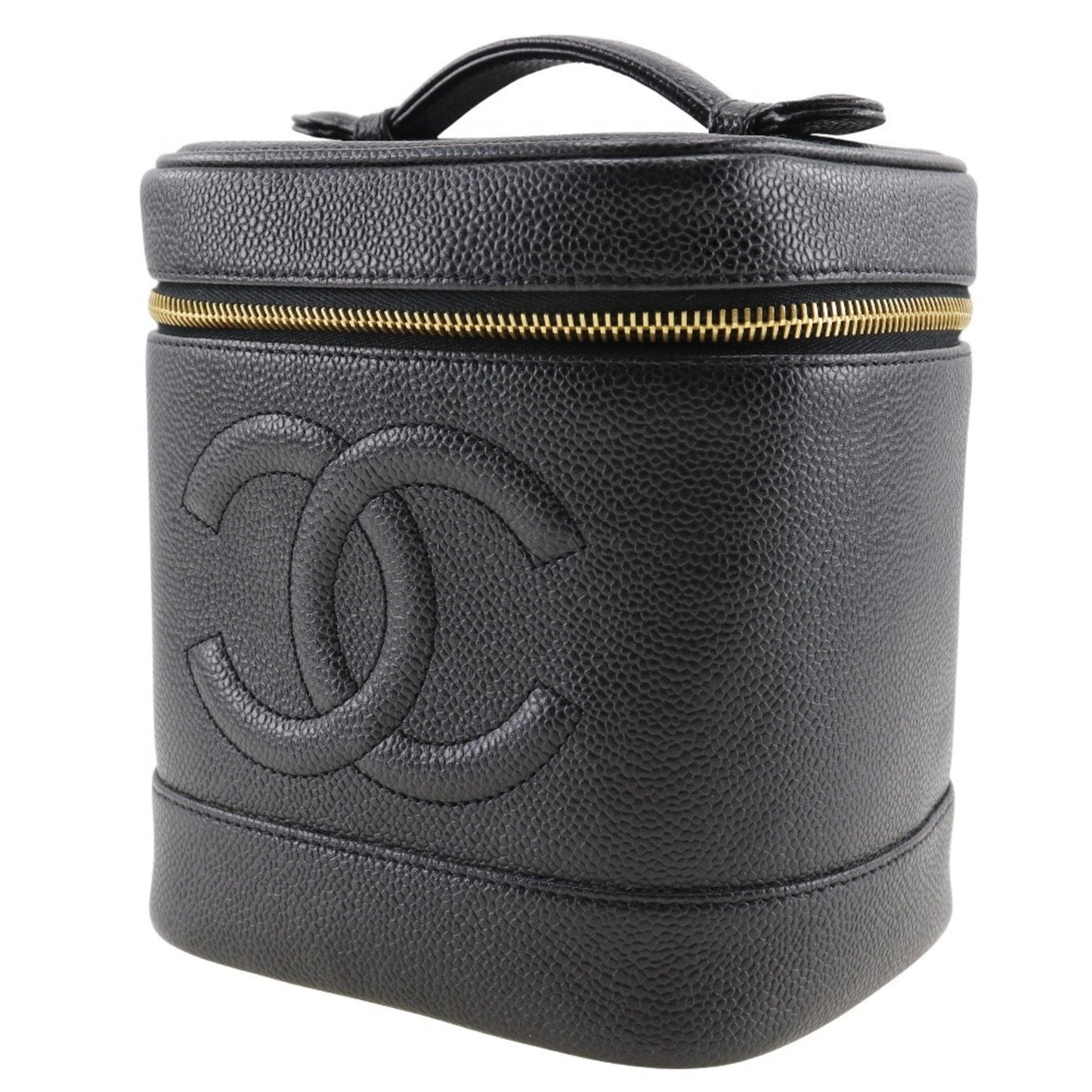 Chanel Black Caviar Leather Handbag Pouch ()