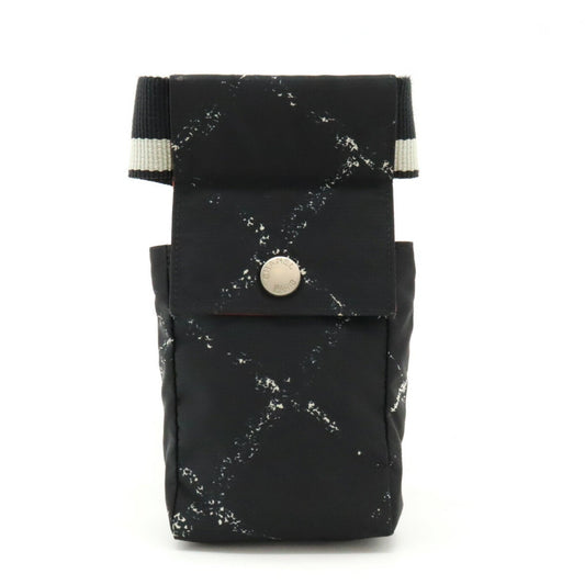 Chanel Black Red Color Nylon Fanny Pack Shoulder Bag Sling Bag ()