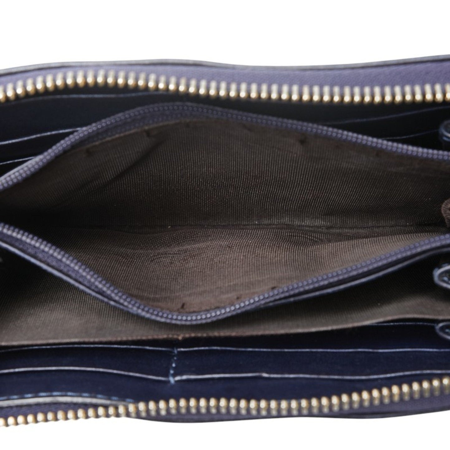 Gucci Beige Navy Canvas Leather Coin Purse/Coin Case ()