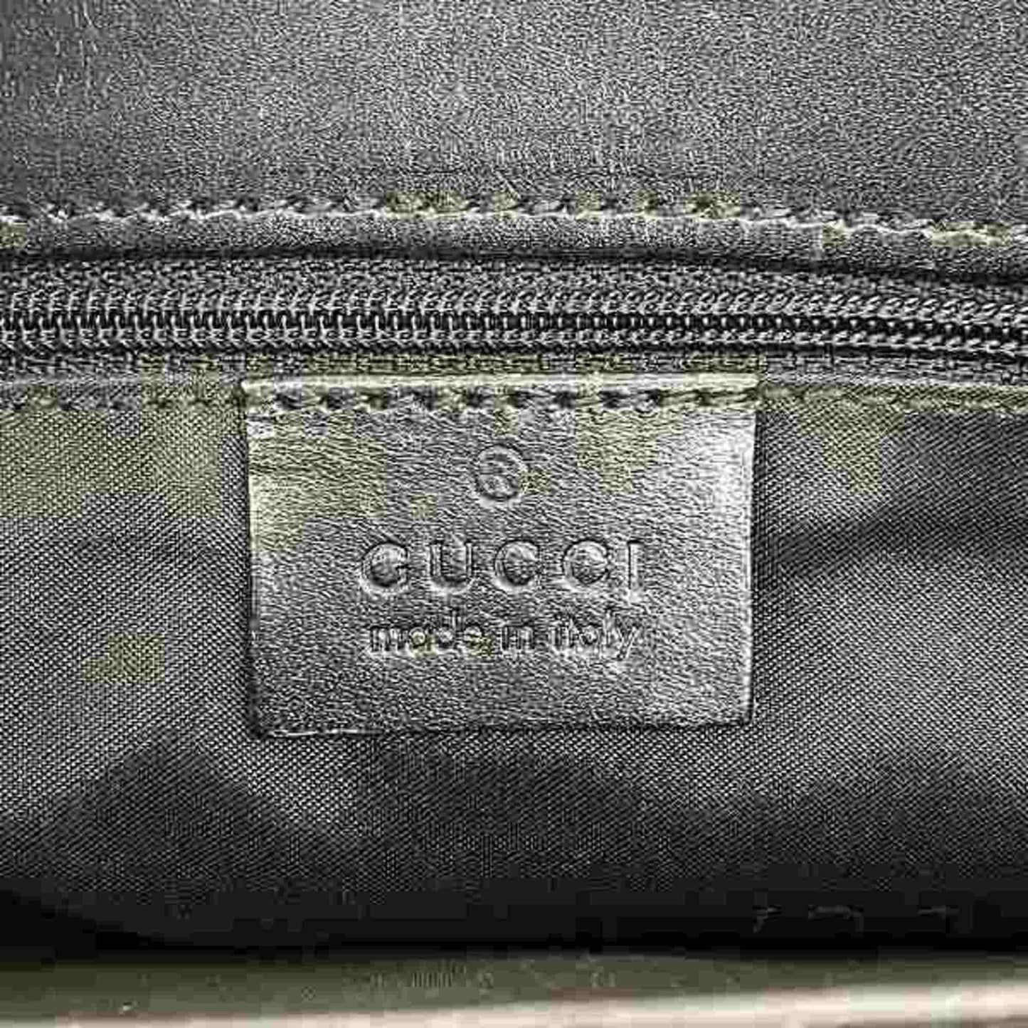 Gucci Black Nylon Metal Handbag ()