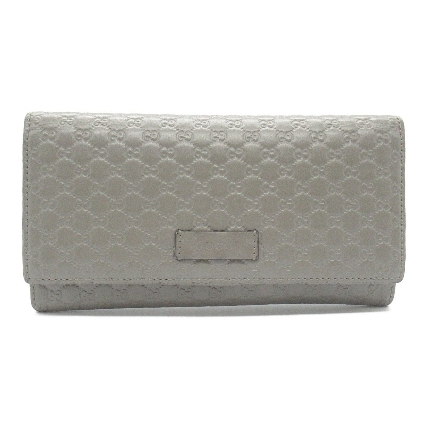 Gucci Gray Leather Long Wallet (Bi-Fold) ()