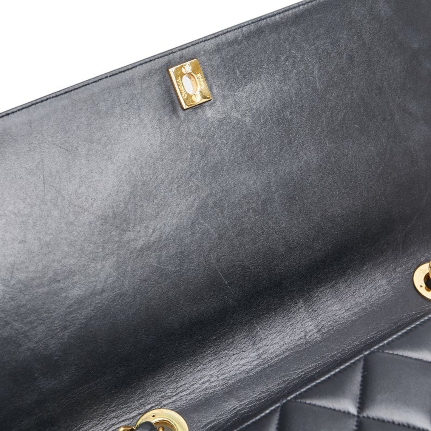 Chanel Black Leather Handbag Shoulder Bag ()