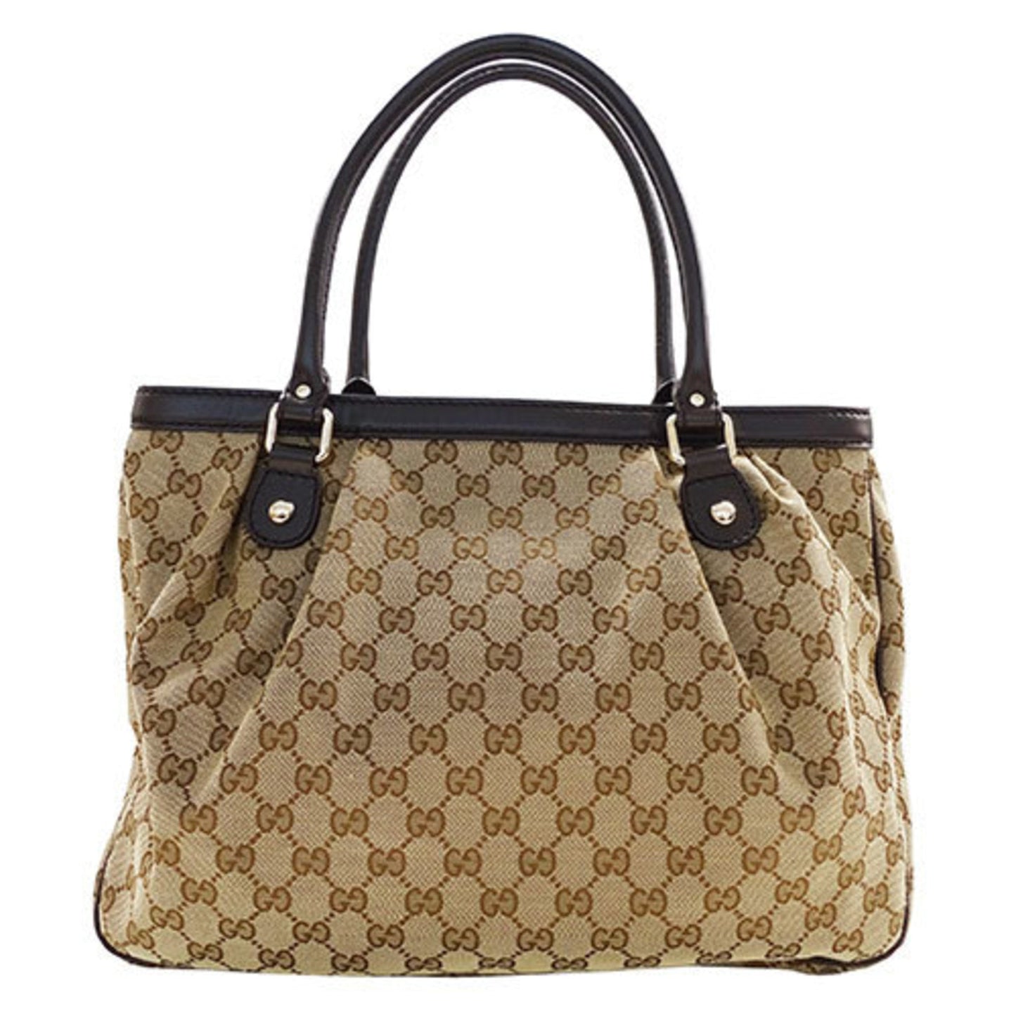 Gucci Beige Brown Gg Canvas Tote Bag ()