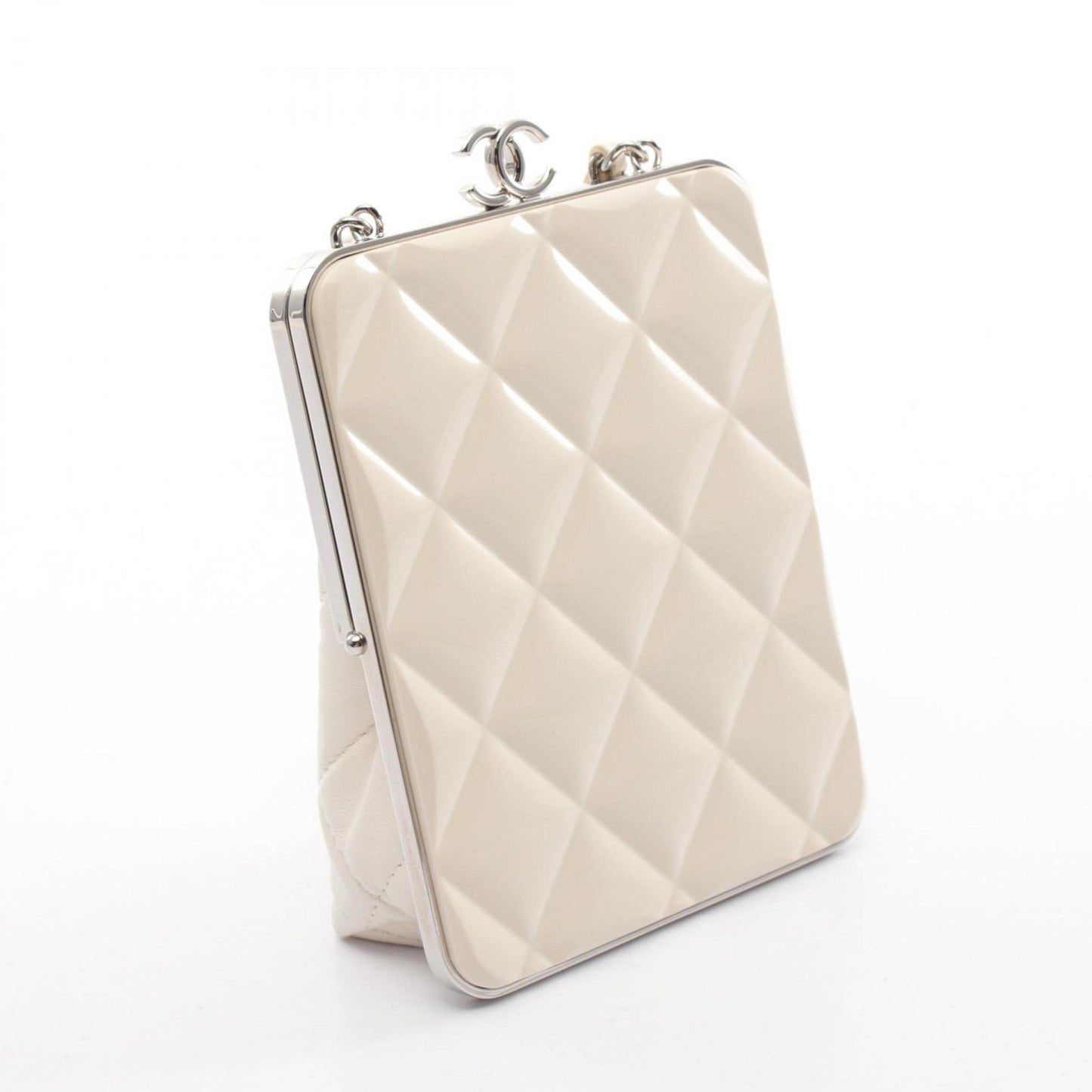 Chanel White Leather Plastic Shoulder Bag ()