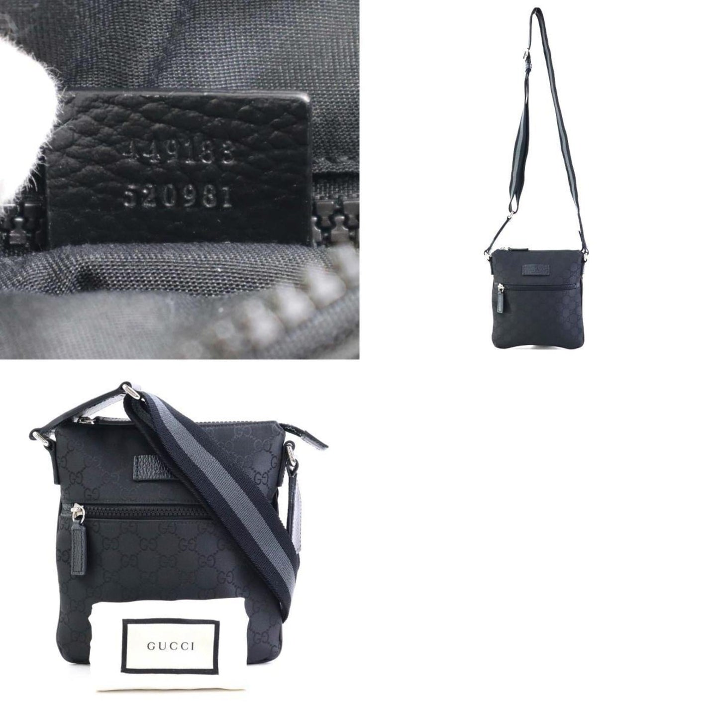 Gucci Black Nylon Shoulder Bag ()