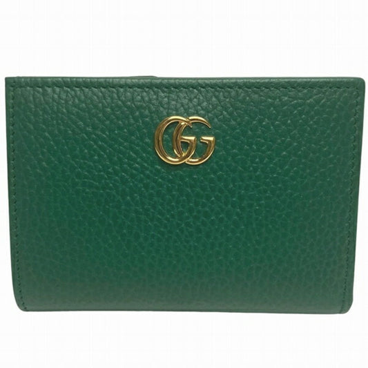 Gucci Green Leather Long Wallet (Bi-Fold) ()