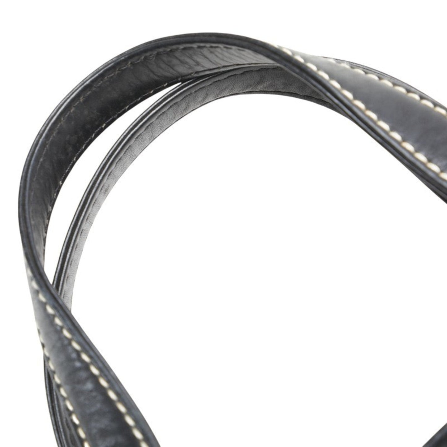 Chanel Black Leather Handbag Tote Bag ()