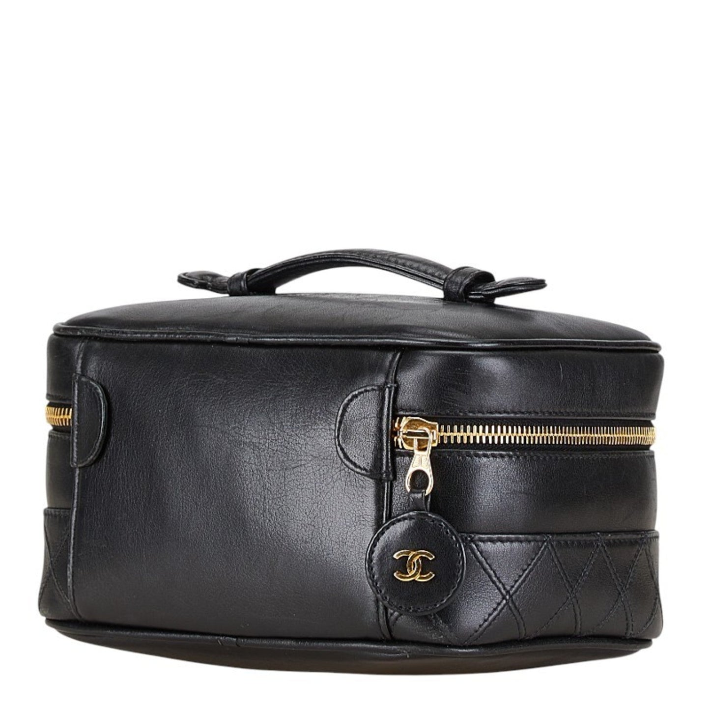 Chanel Black Leather Vanity Bag ()
