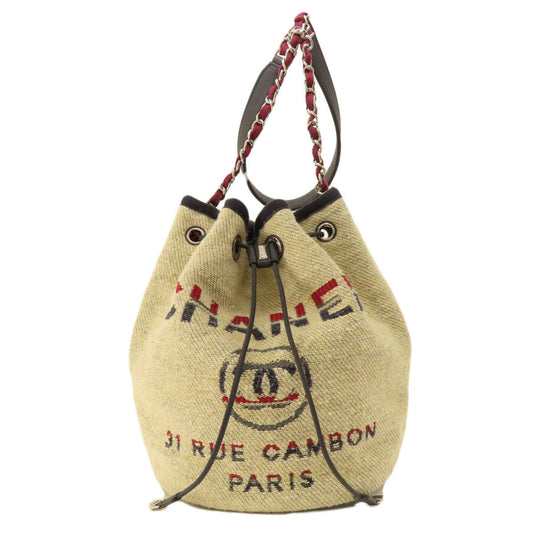 Chanel Beige Canvas Shoulder Bag ()