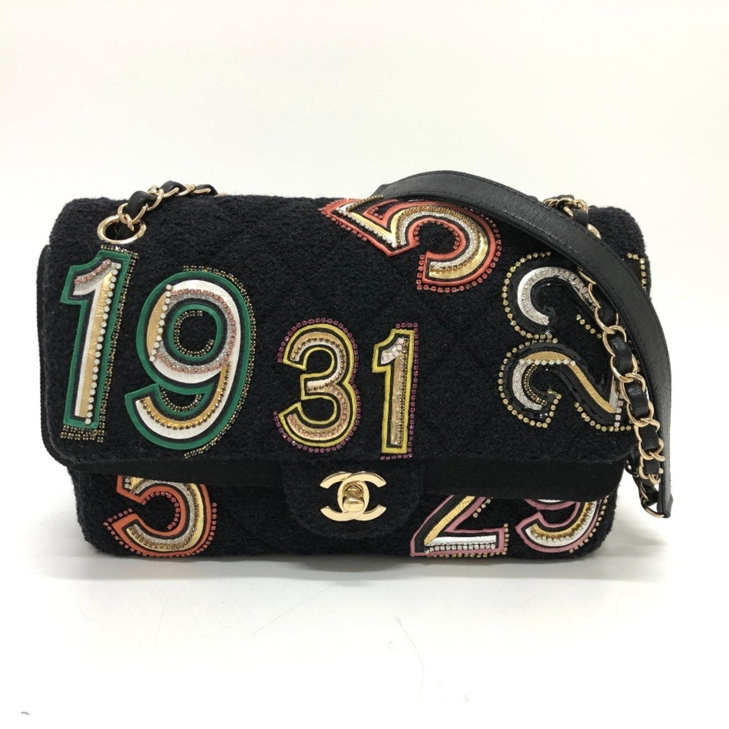 Chanel Black Canvas Shoulder Bag ()