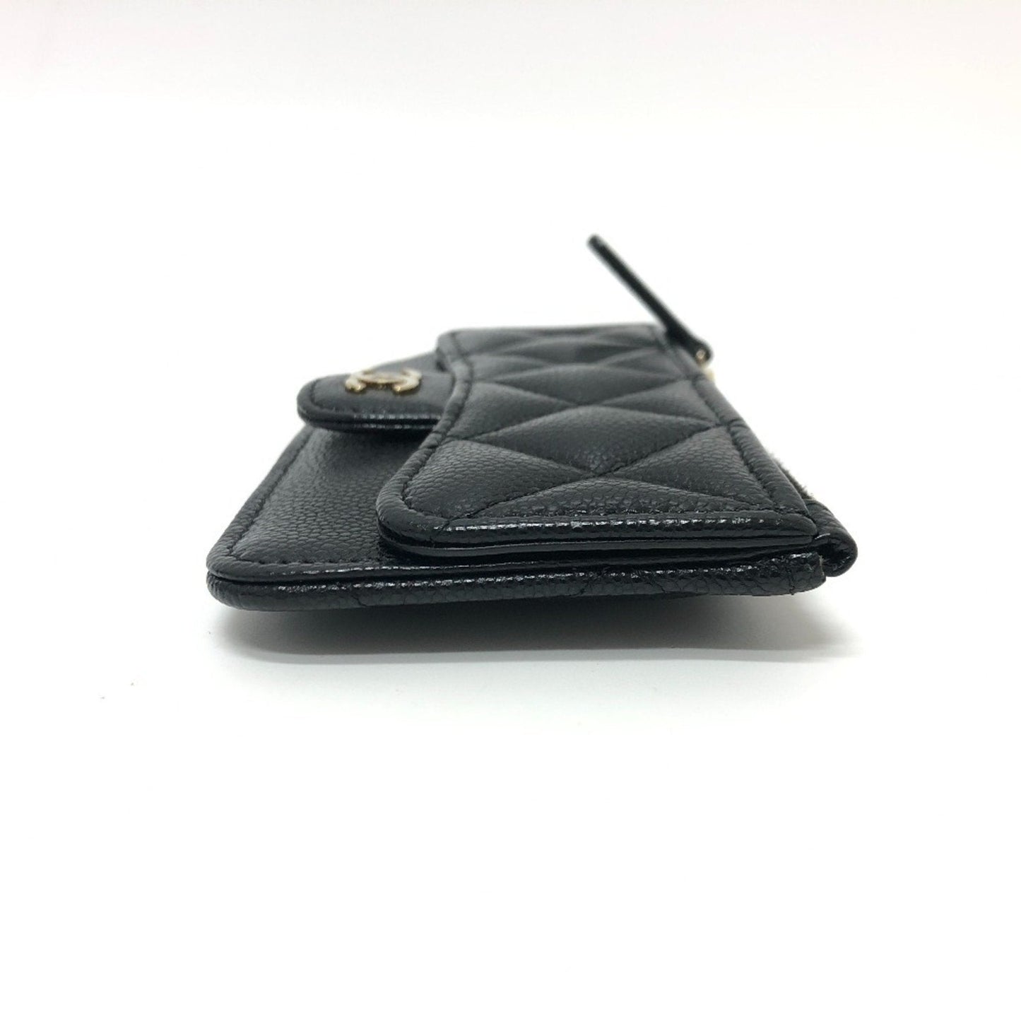 Chanel Black Grained Calfskin Coin Purse/Coin Case ()