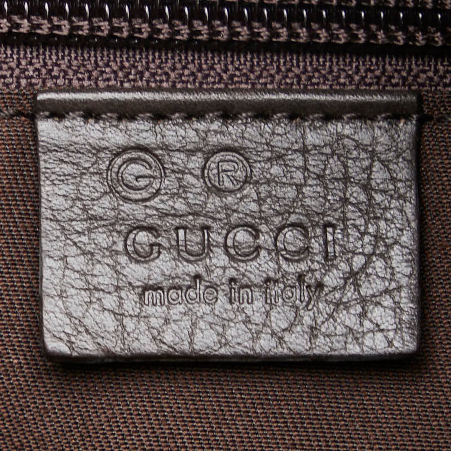 Gucci Brown Canvas Leather Shoulder Bag Tote Bag ()