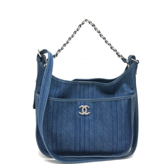 Chanel Blue Denim Shoulder Bag ()