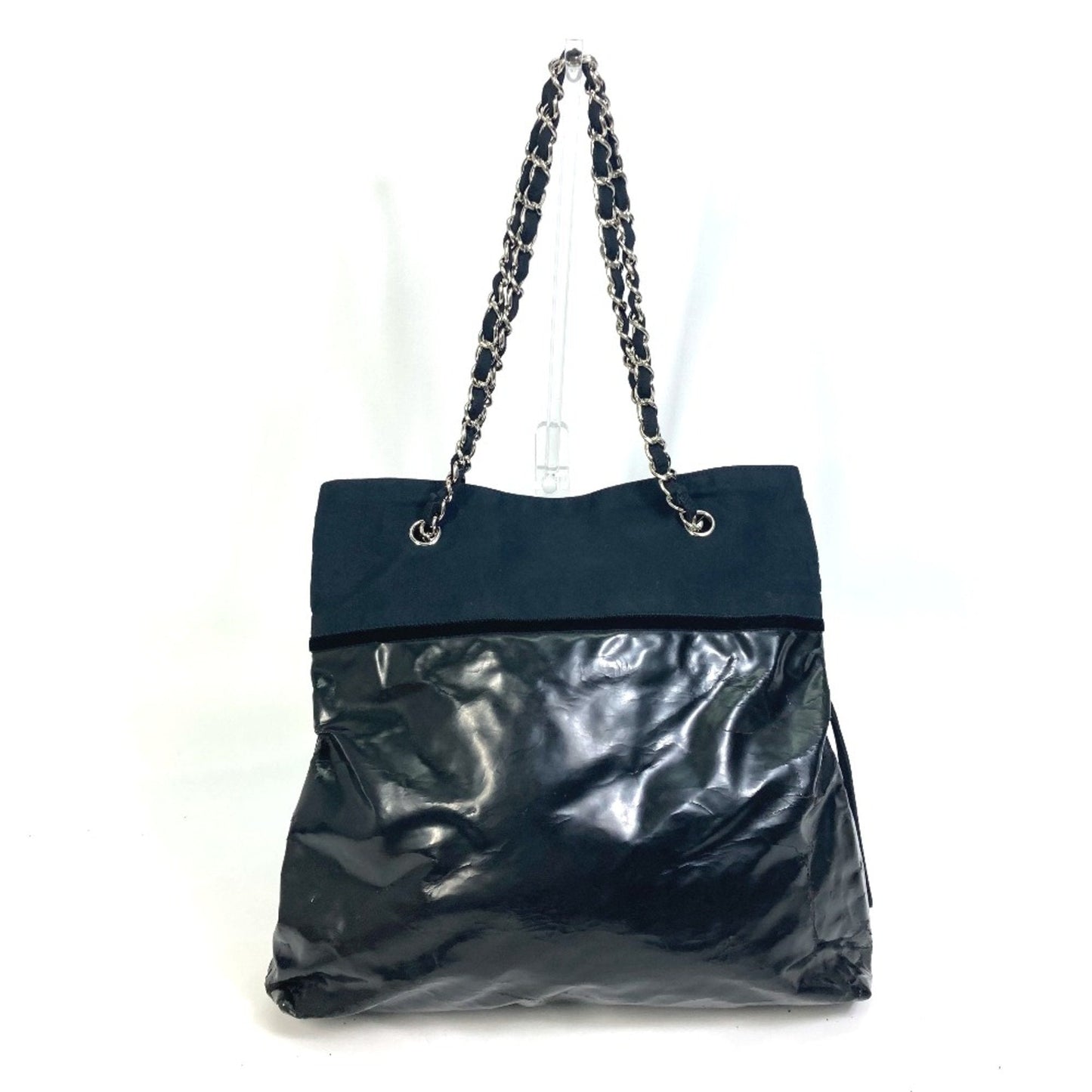 Chanel Black Patent Leather Tote Bag ()