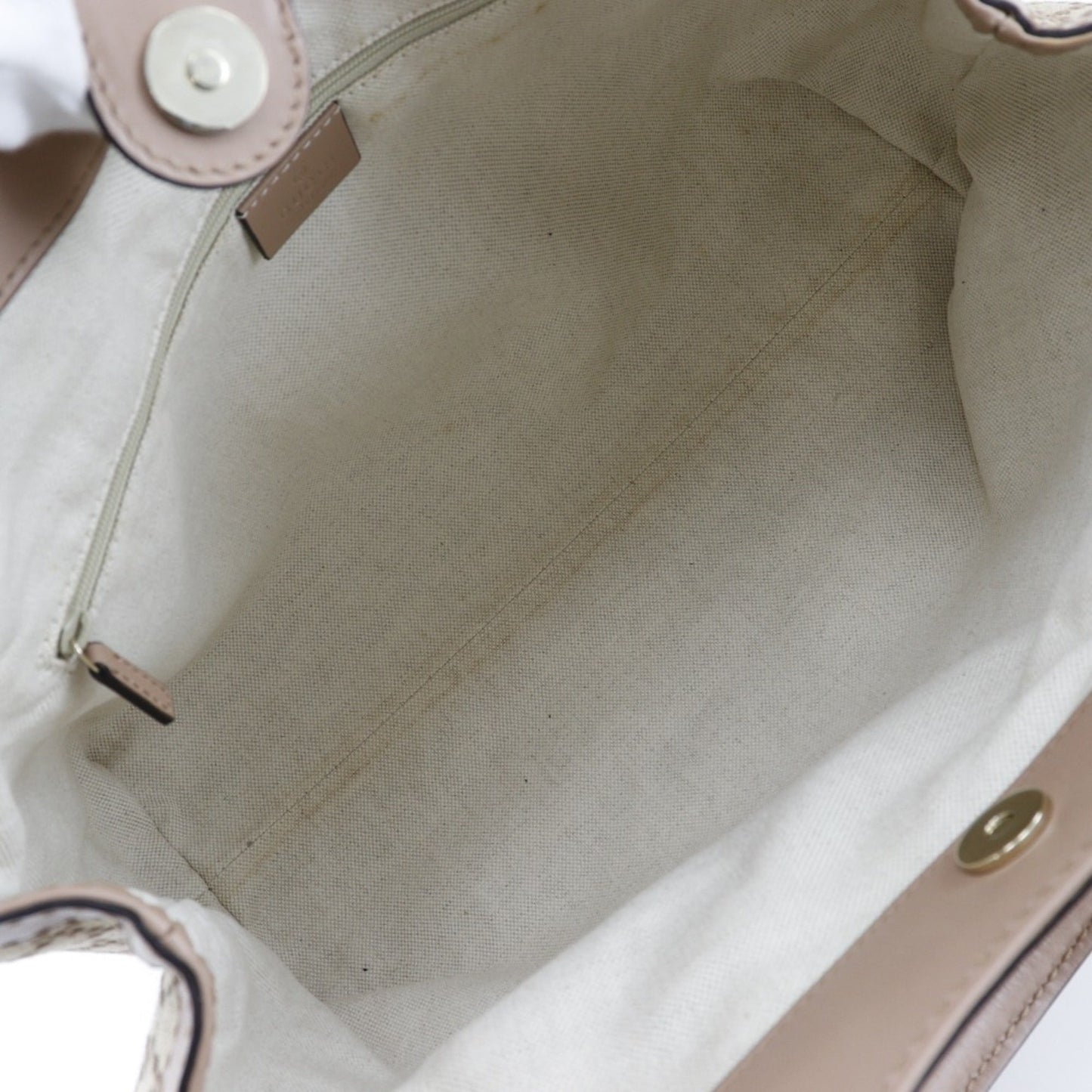 Gucci Beige Pink Canvas Handbag ()