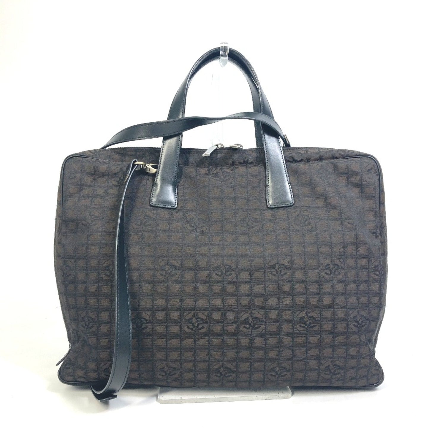 Chanel Brown Cloth Briefcase ()