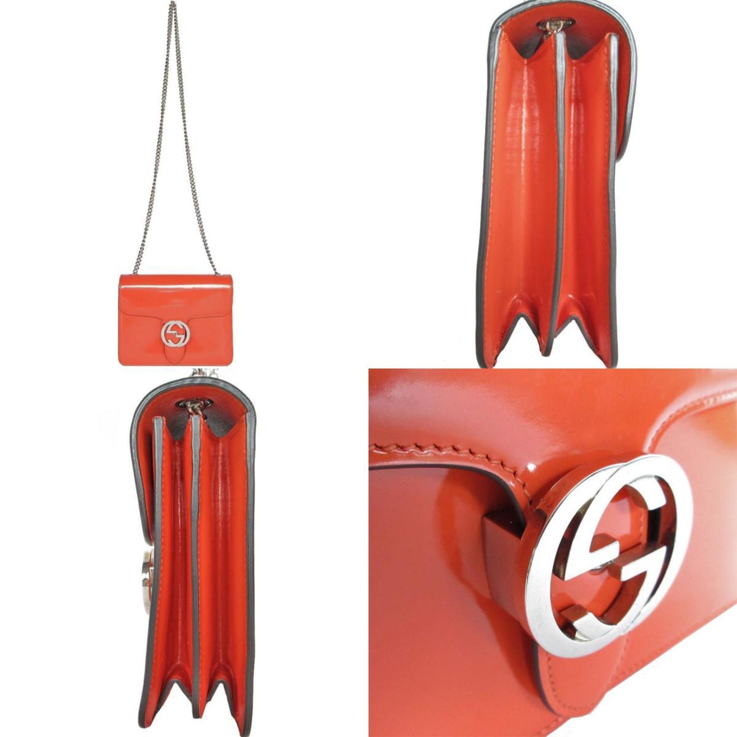 Gucci Orange Leather Shoulder Bag ()
