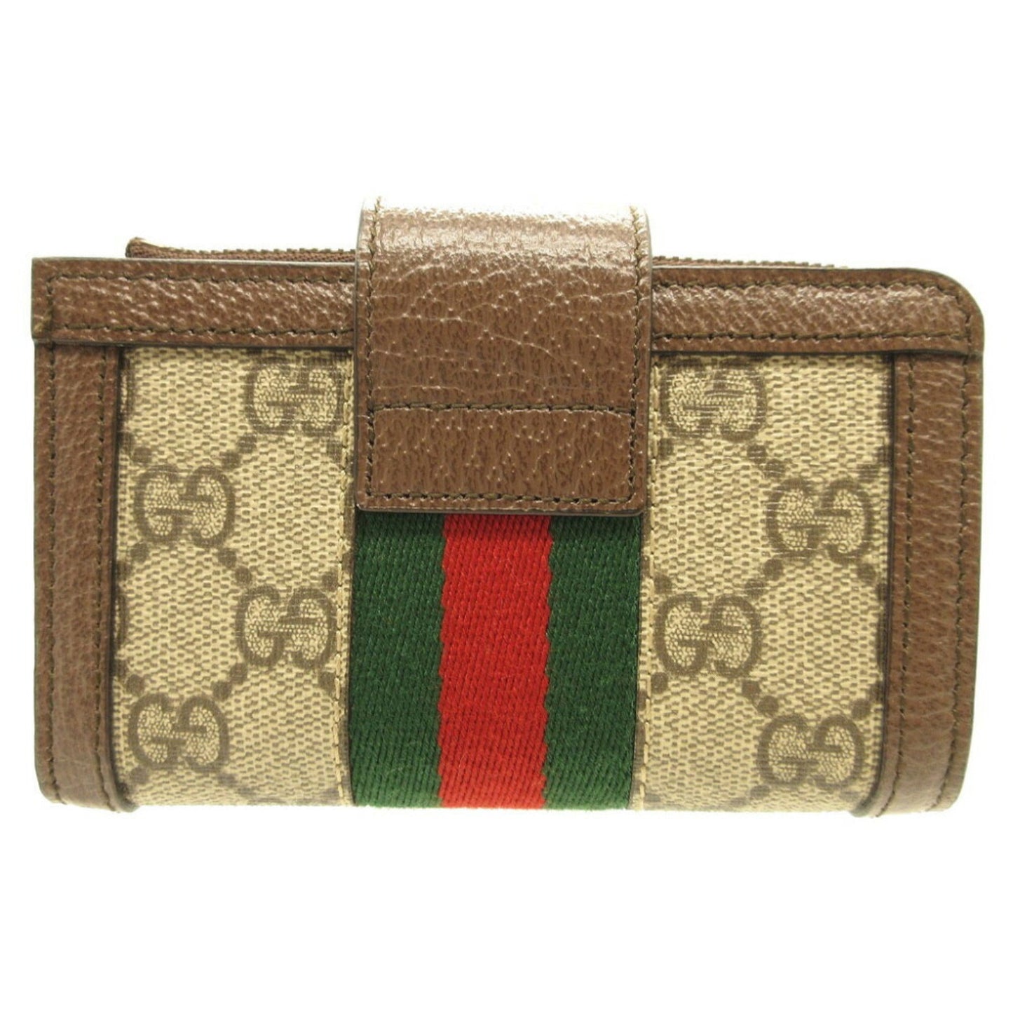 Gucci Ophidia Beige Brown Gg Canvas Leather Coin Purse/Coin Case ()