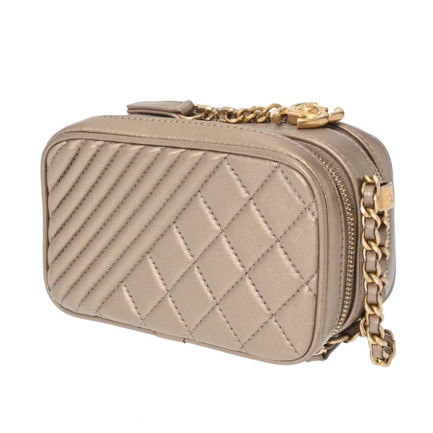 Chanel Bronze Leather Shoulder Bag ()