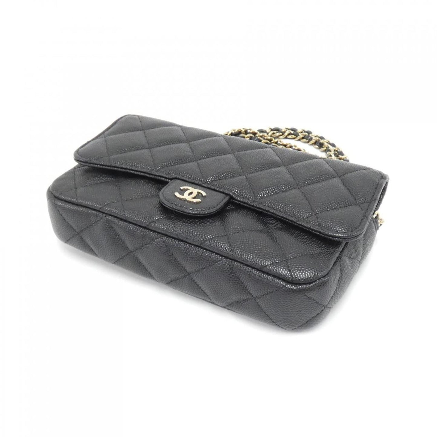 Chanel Black Caviar Leather Shoulder Bag ()