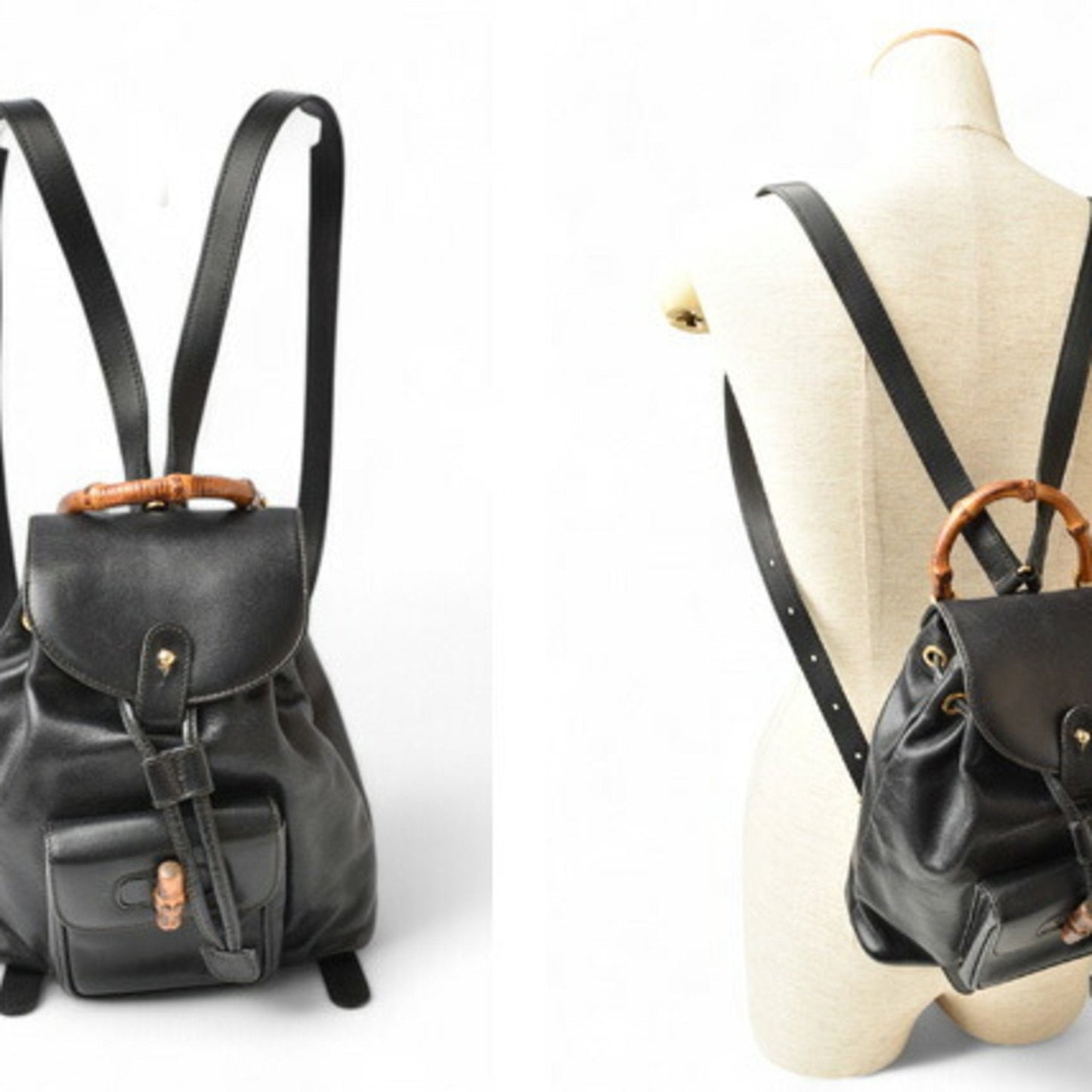 Gucci Black Leather Backpack ()