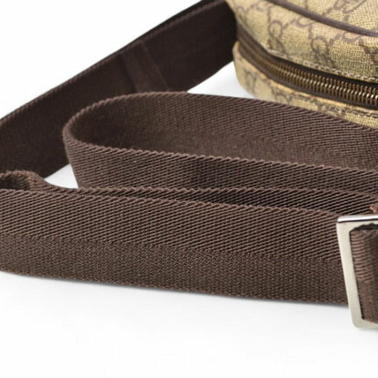 Gucci Beige Brown Coated Canvas Shoulder Bag ()