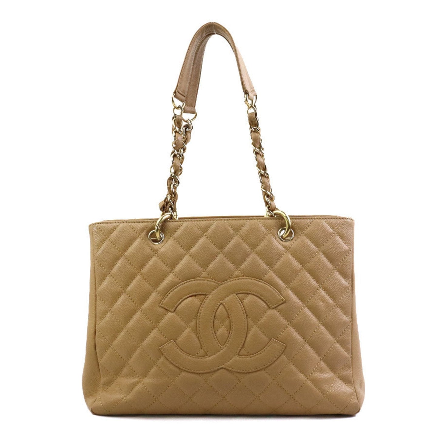 Chanel Beige Caviar Leather Shoulder Bag ()