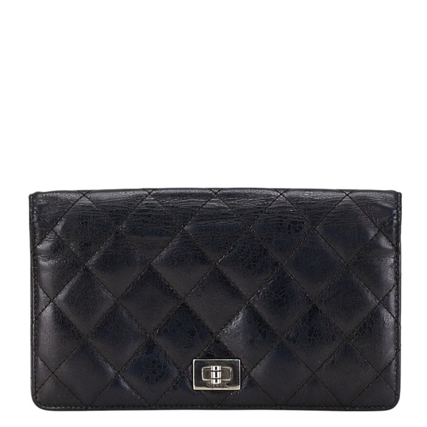 Chanel Black Leather Long Wallet (Bi-Fold) ()