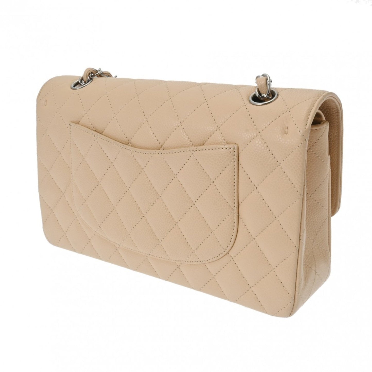 Chanel Beige Caviar Leather Shoulder Bag ()