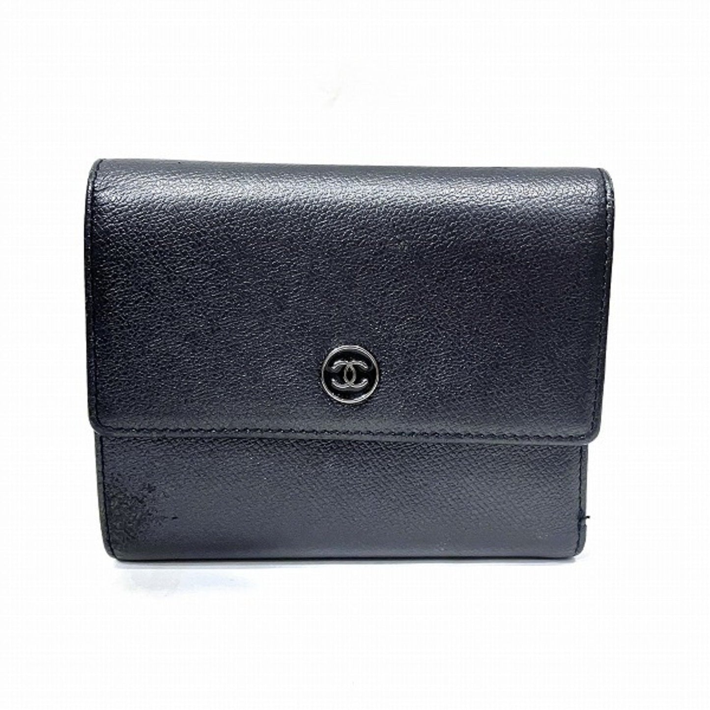Chanel Black Leather Wallet (Tri-Fold) ()