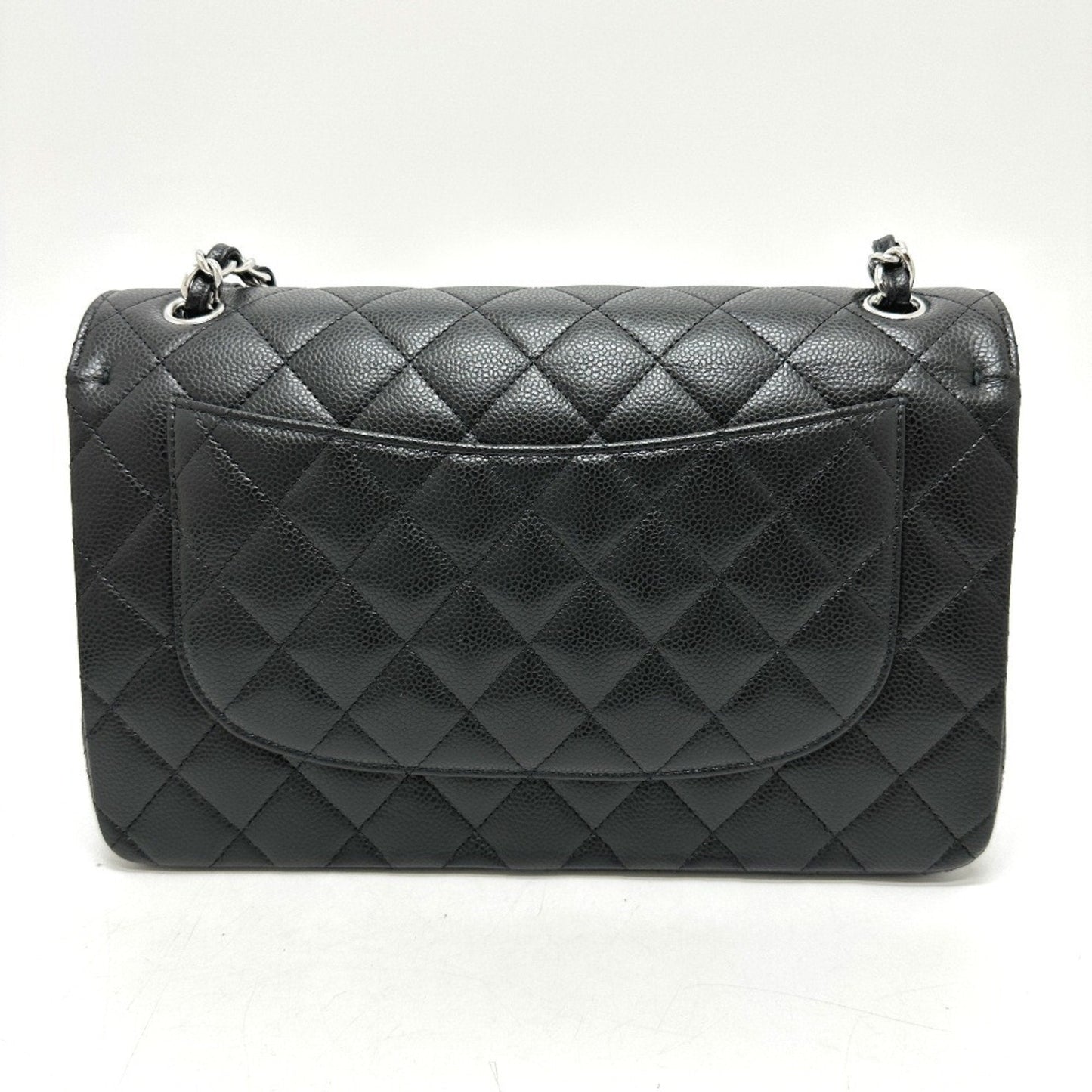 Chanel Black Grained Calfskin Shoulder Bag ()